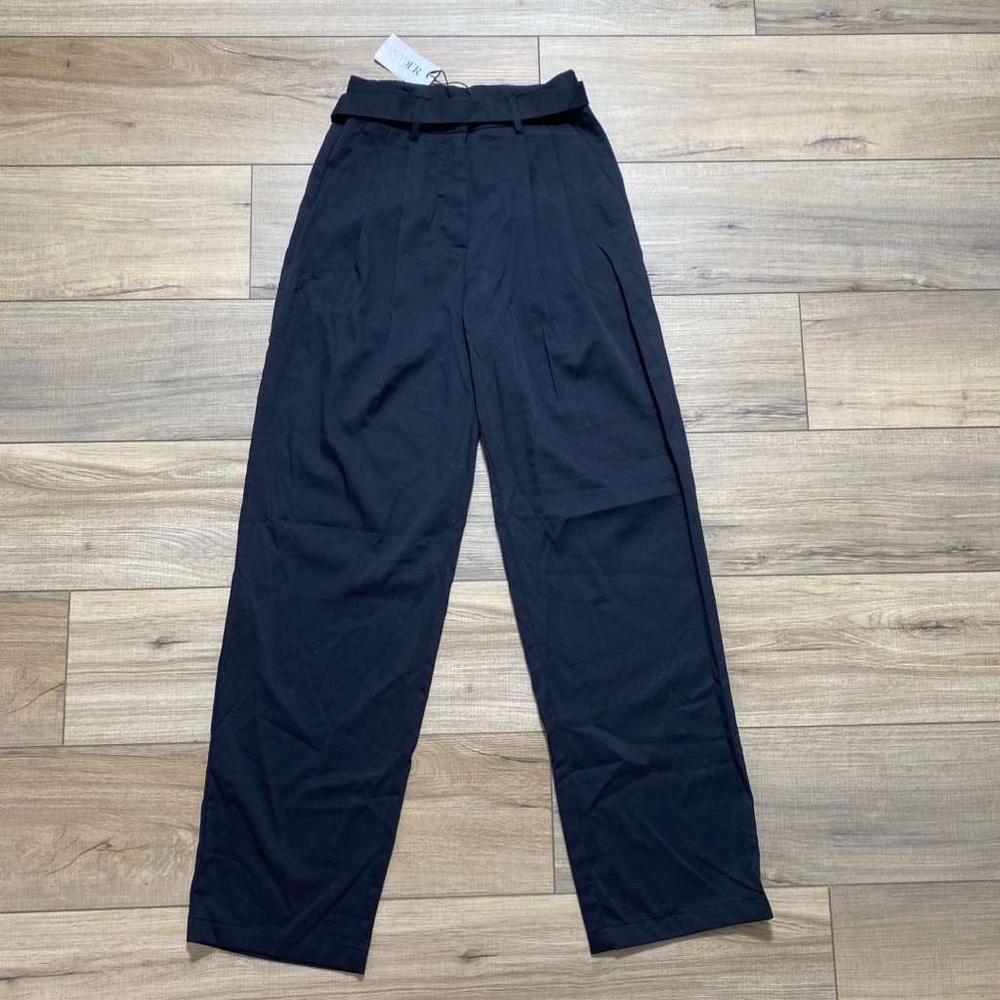 Cider Womens Pleated Dress Pants Size XS Black